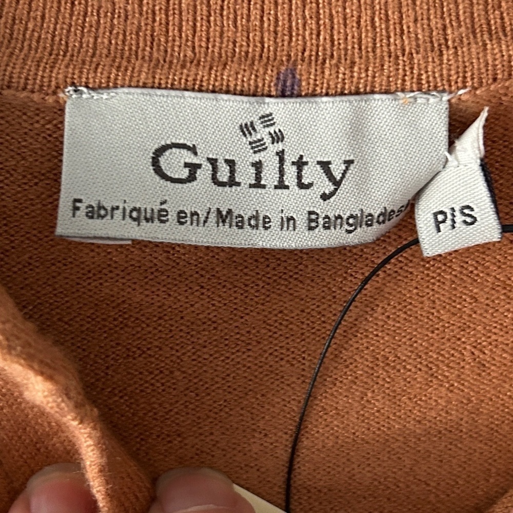 Guilty Lightweight Button Up Cardigan Carmel Women's Size Small soft - Picture 5 of 11